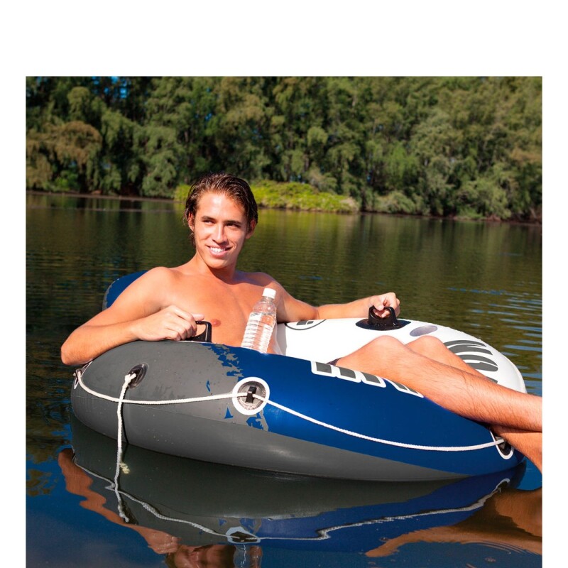 INTEX GOMON INFLABLE C/RESPALDO + POSAVASOS 135 CM DE DIAMETRO RIVER RUN I Intex Gomon Inflable C/respaldo + Posavasos 135 Cm De Diametro River Run I