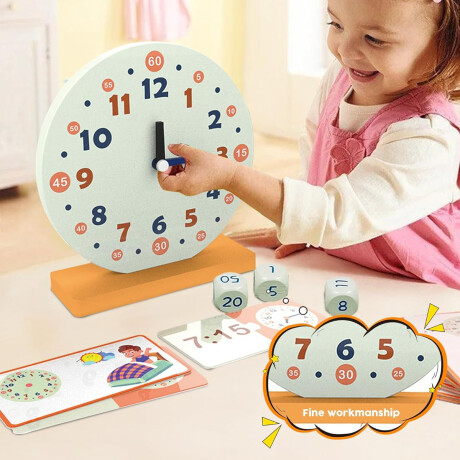 Juego de madera para aprender a leer la hora Sc