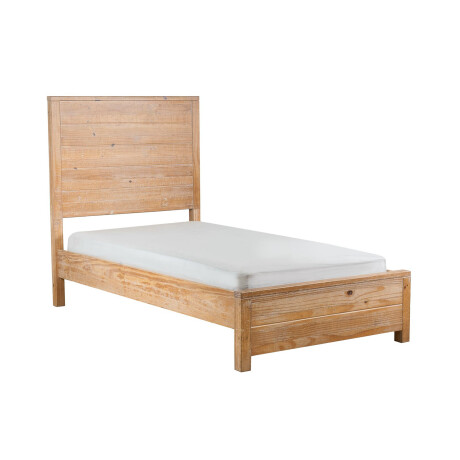 CAMA 1 PLAZA MADERA NATURAL-BEIGE MONTAUK