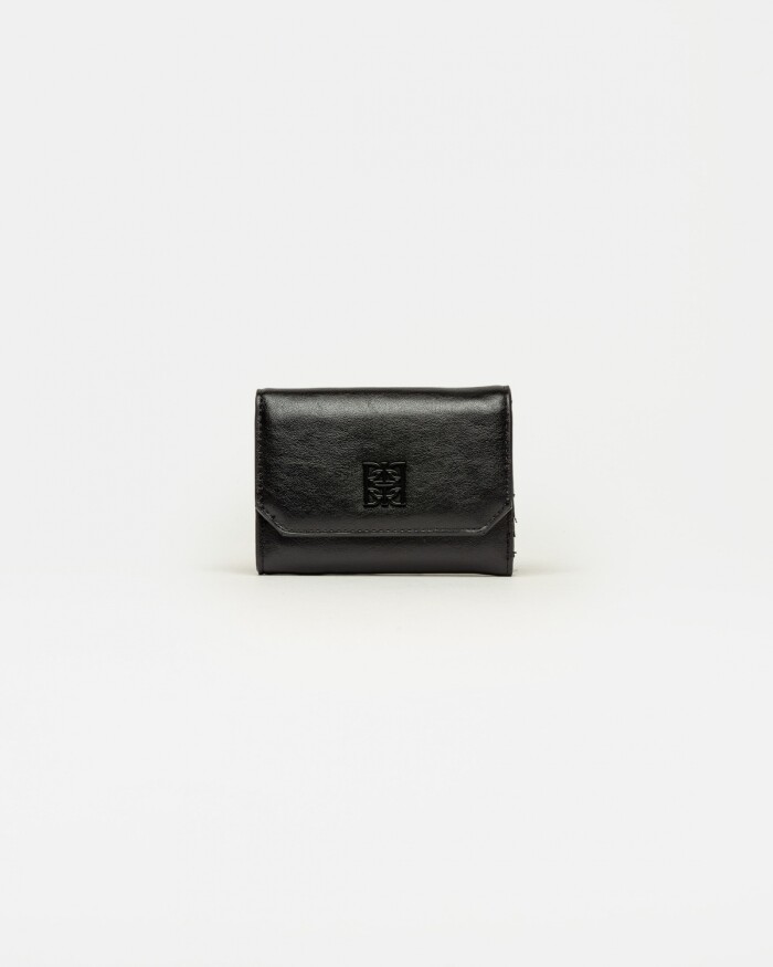 Billetera P&P en efecto cuero Negro