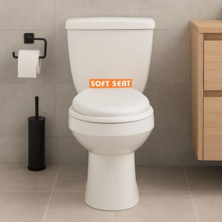 Tapa Asiento de Inodor Water Acolchonada Blanca Tapa Asiento de Inodor Water Acolchonada Blanca