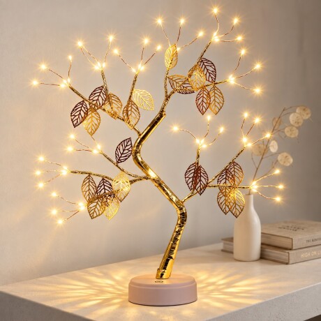 Lámpara Árbol Mágico Luces Y Hojas