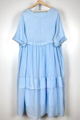VESTIDO LINO/ALGODON OLMO CELESTE