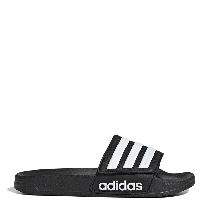 Sandalia Unisex Adidas Adilette Shower Velcro Negro - Blanco