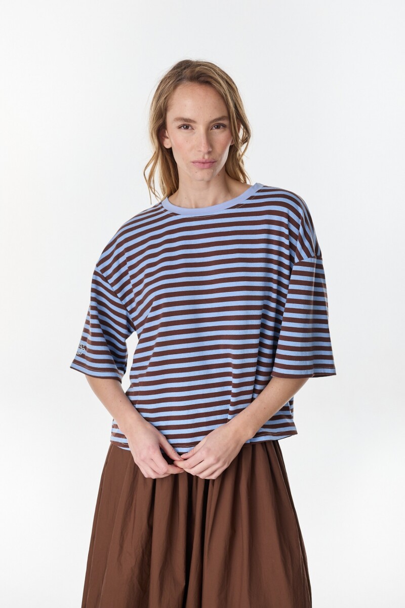 Tshirt Rowan Chocolate/Celeste