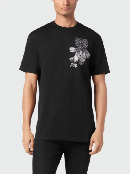 PHILIPP PLEIN - camiseta negra cuello redondo manga corta 0