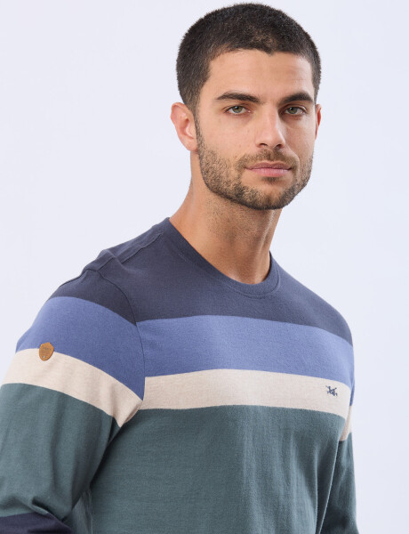 REMERA RAYADA Azul
