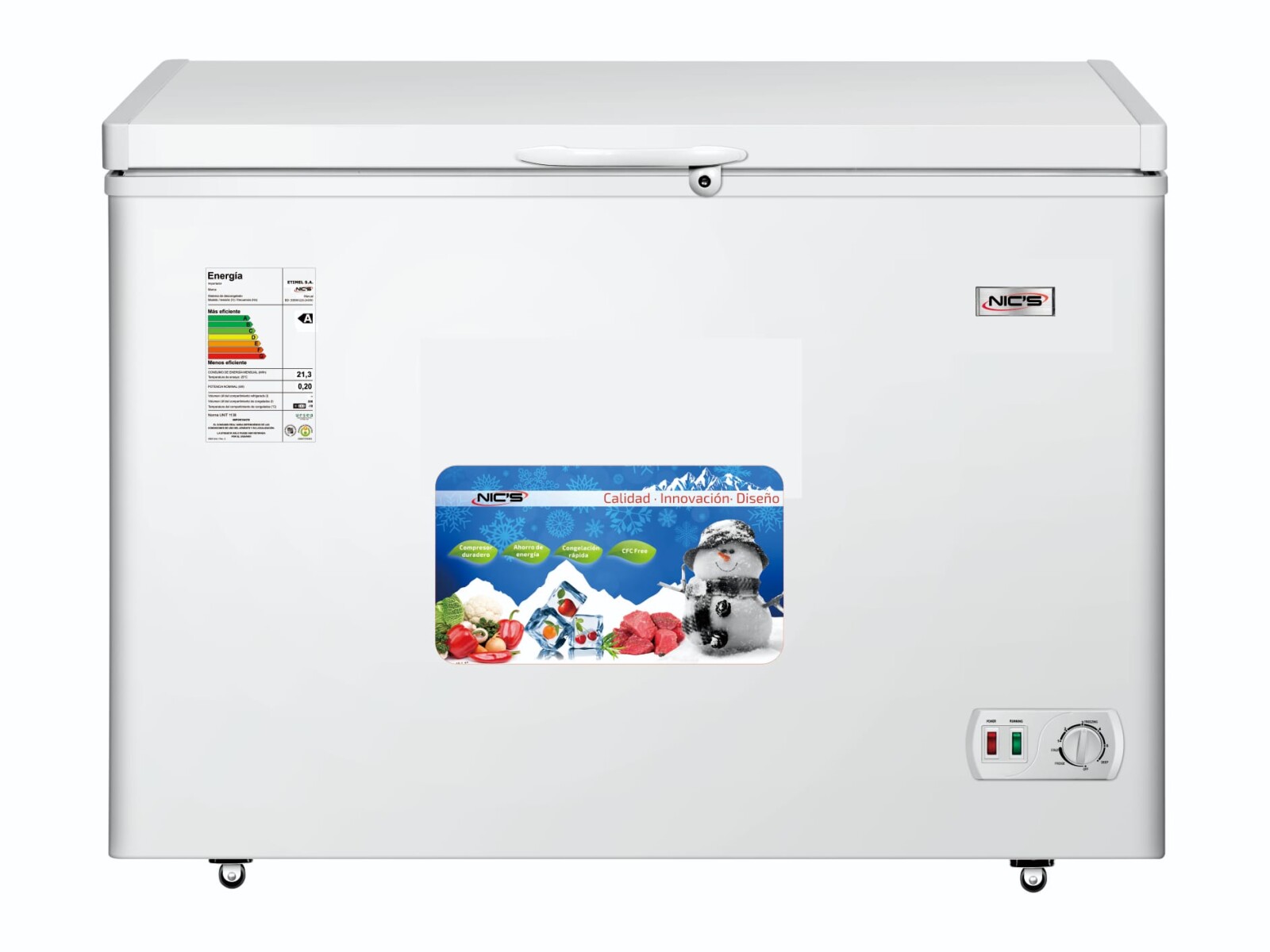Freezer Horizontal Dual NIC´S 308 Lts 