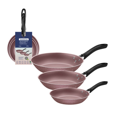 Set de Sartenes Tramontina Linz 3 Piezas 16/20/24cm ROSA