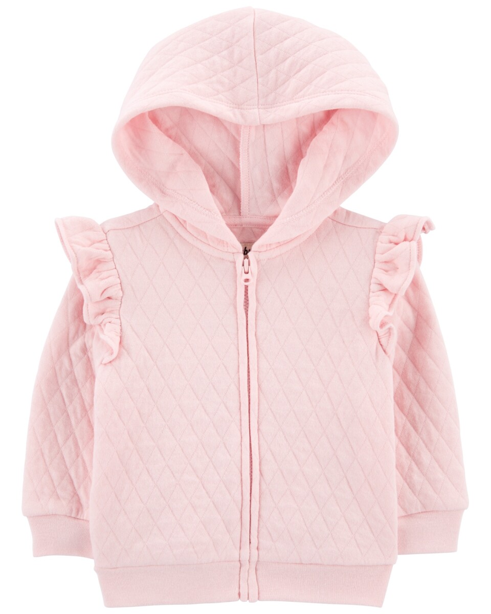 Campera de algodón, capitoneada, con capucha 