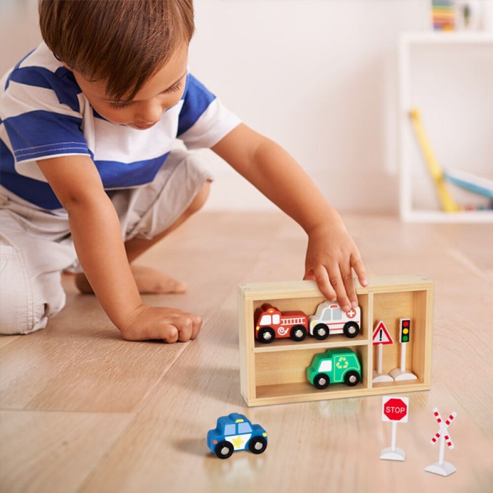 Set de vehículos en madera HiPando Set de vehículos en madera HiPando