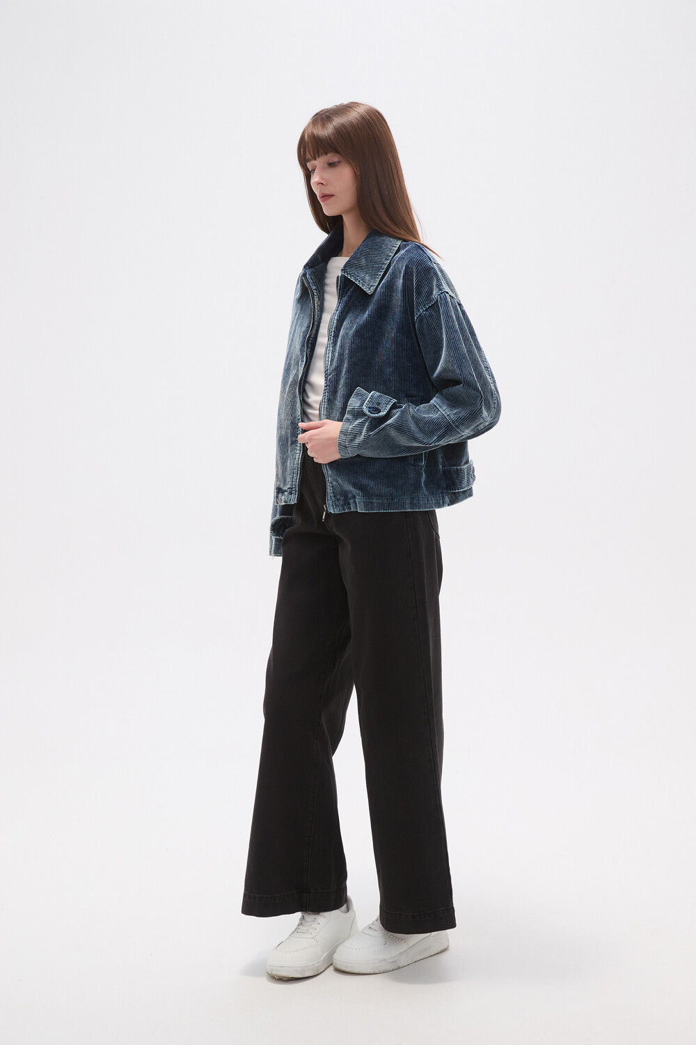 Campera Cande Azul Grisaceo