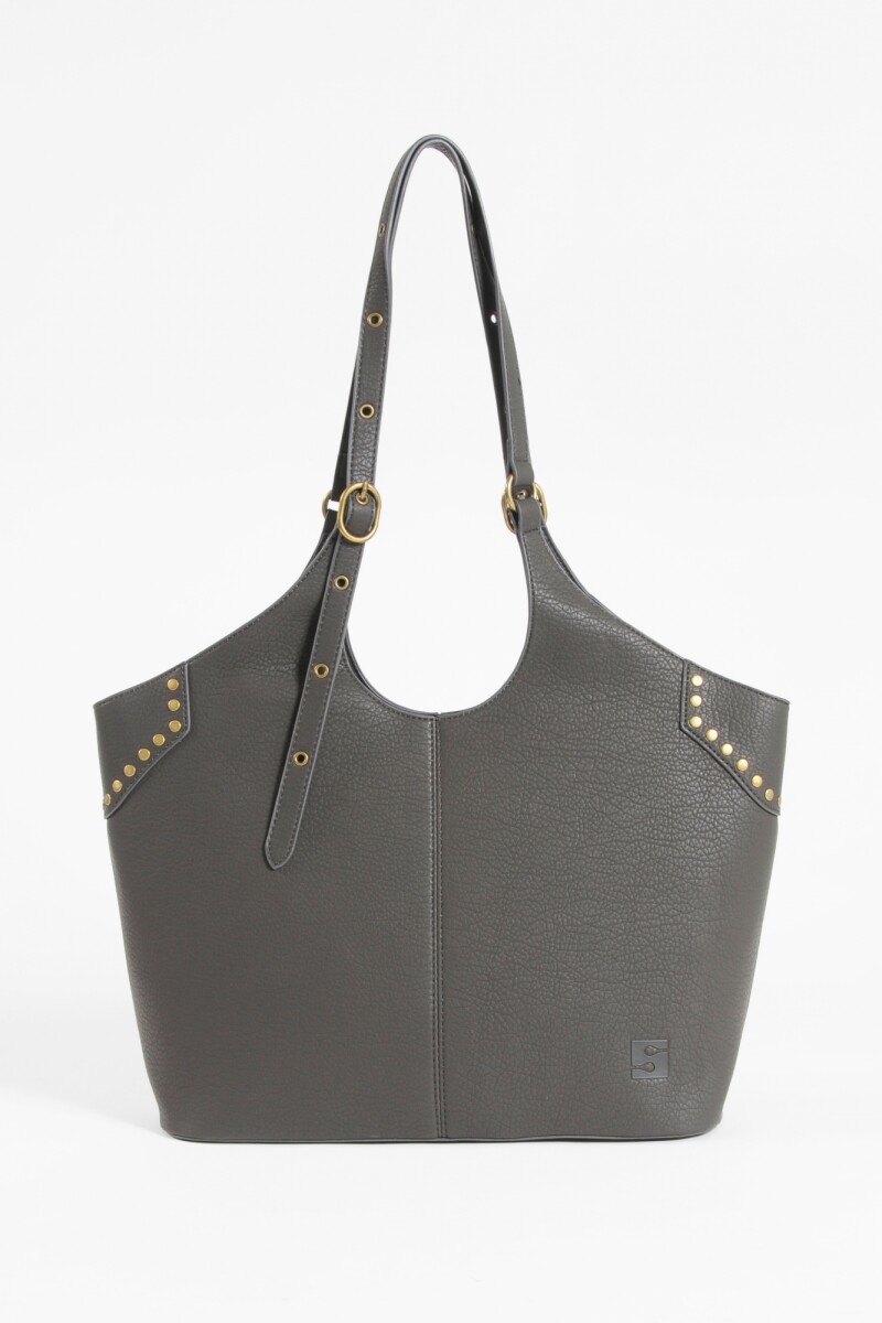 Shopper tachas antique marrón