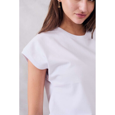 Remera Corta Lavada Blanco