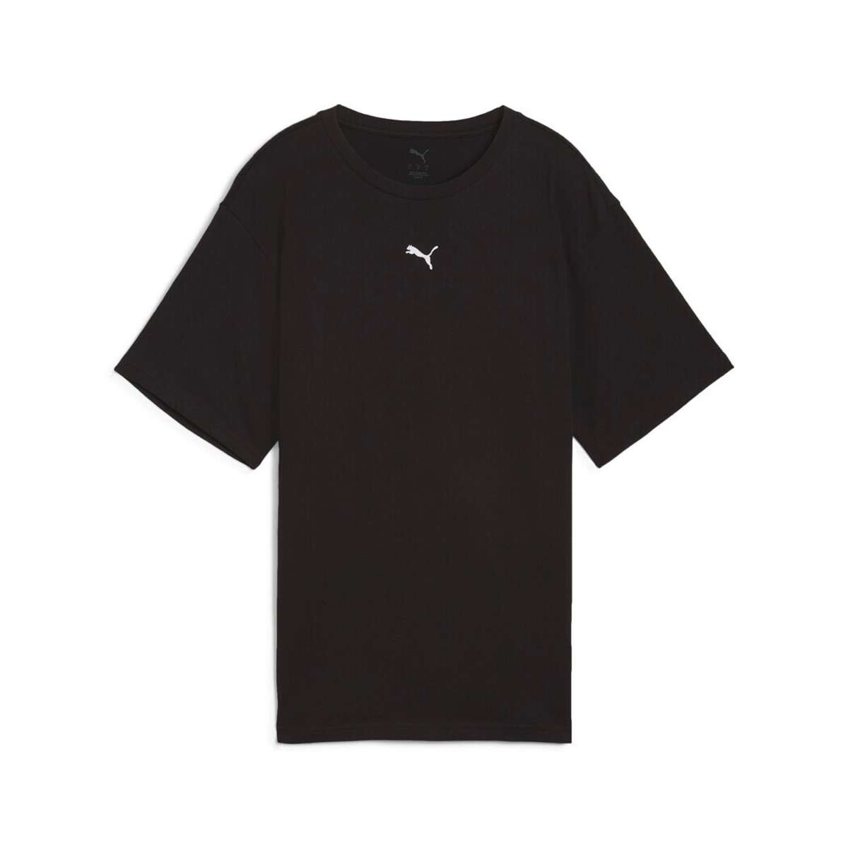 Remera Essentials Puma Logo Relaxed Tee de Mujer - Negro 