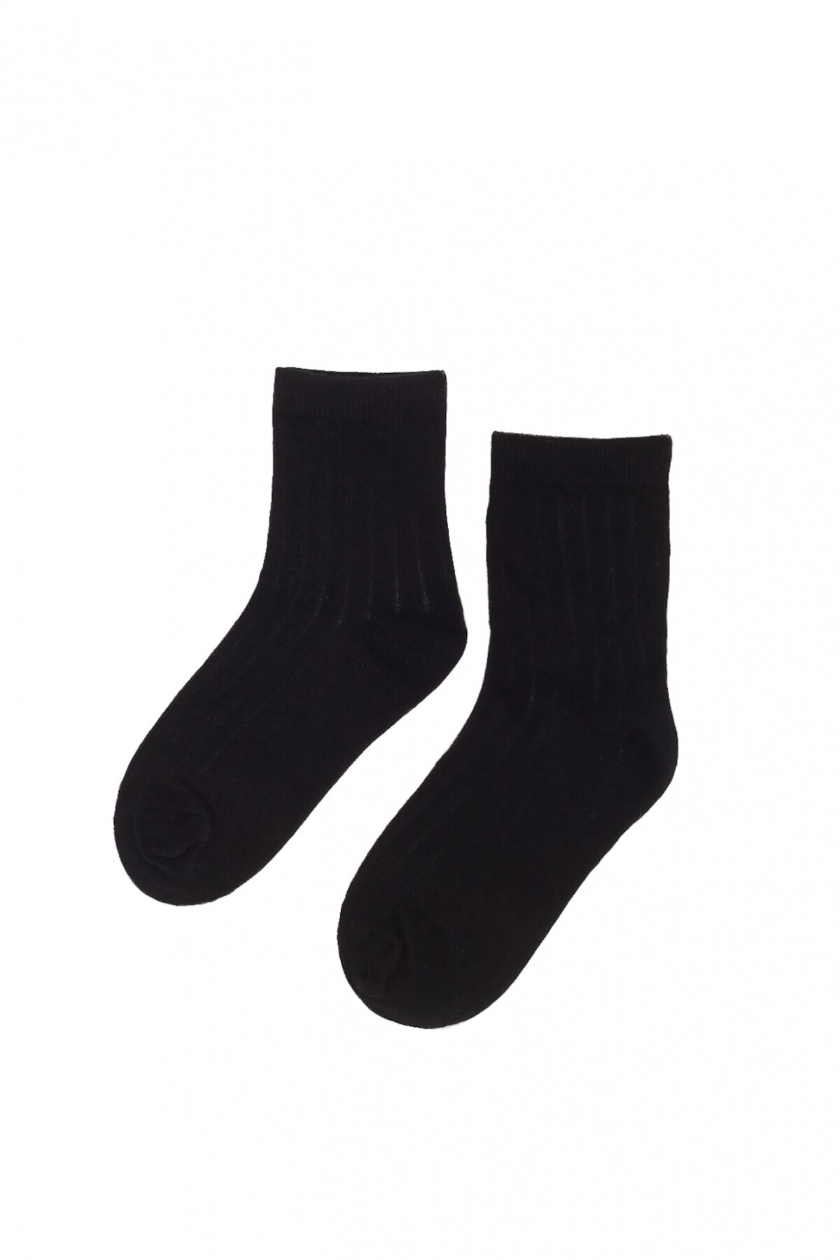 Medias Kids Rib Lisas Negro