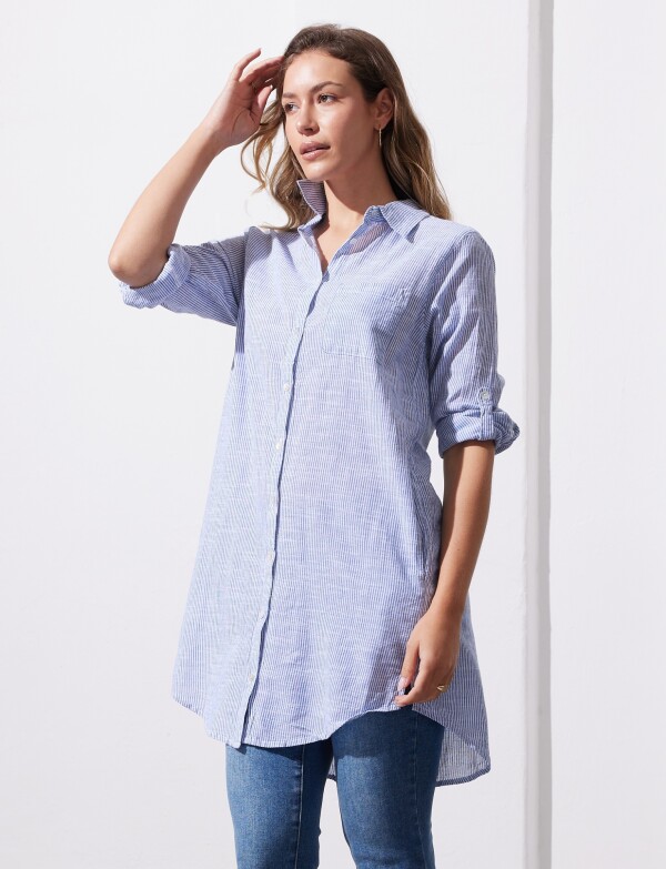 Camisola Algodon AZUL/BLANCO