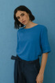 BLUSA LINO EVA AZUL