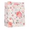 Bolsa Top Grande Flores Rosadas y Ave