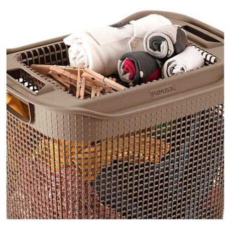 Cesto canasto de ropa Rimax Linum 50 Litros Mocca