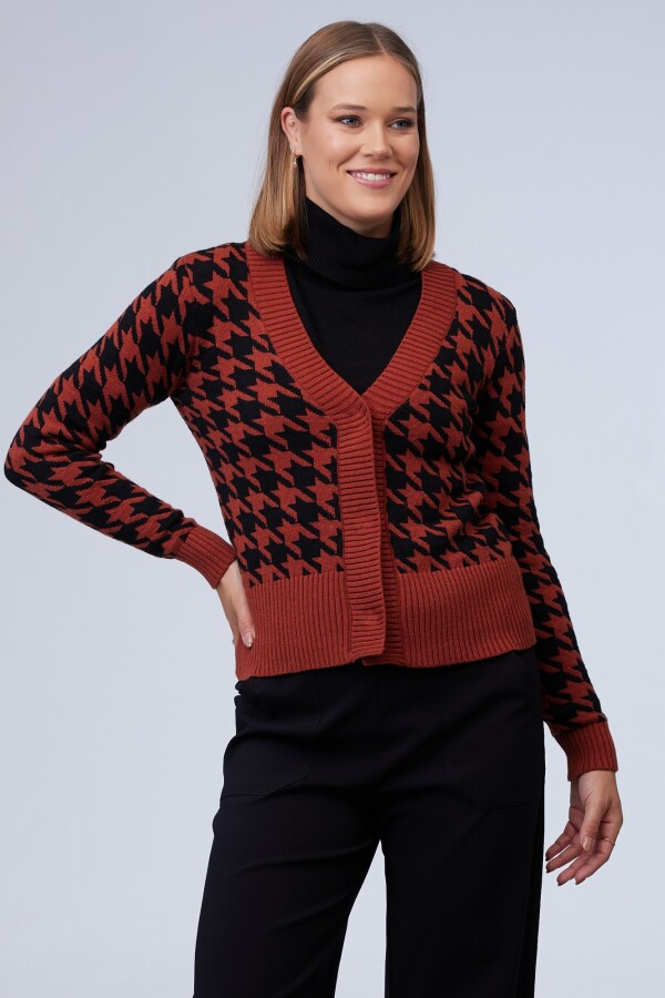 Cardigan Gales TERRACOTA/MULTI
