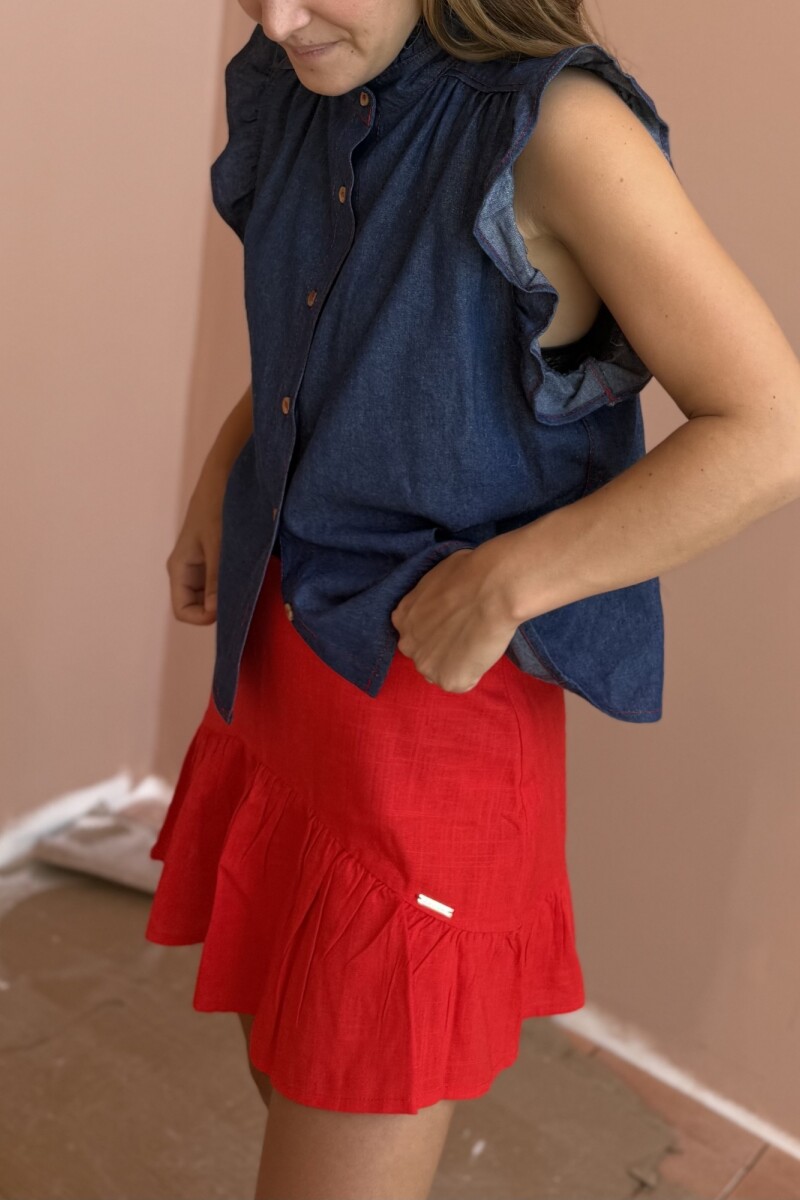 BLUSA CEREZA DENIM Azul