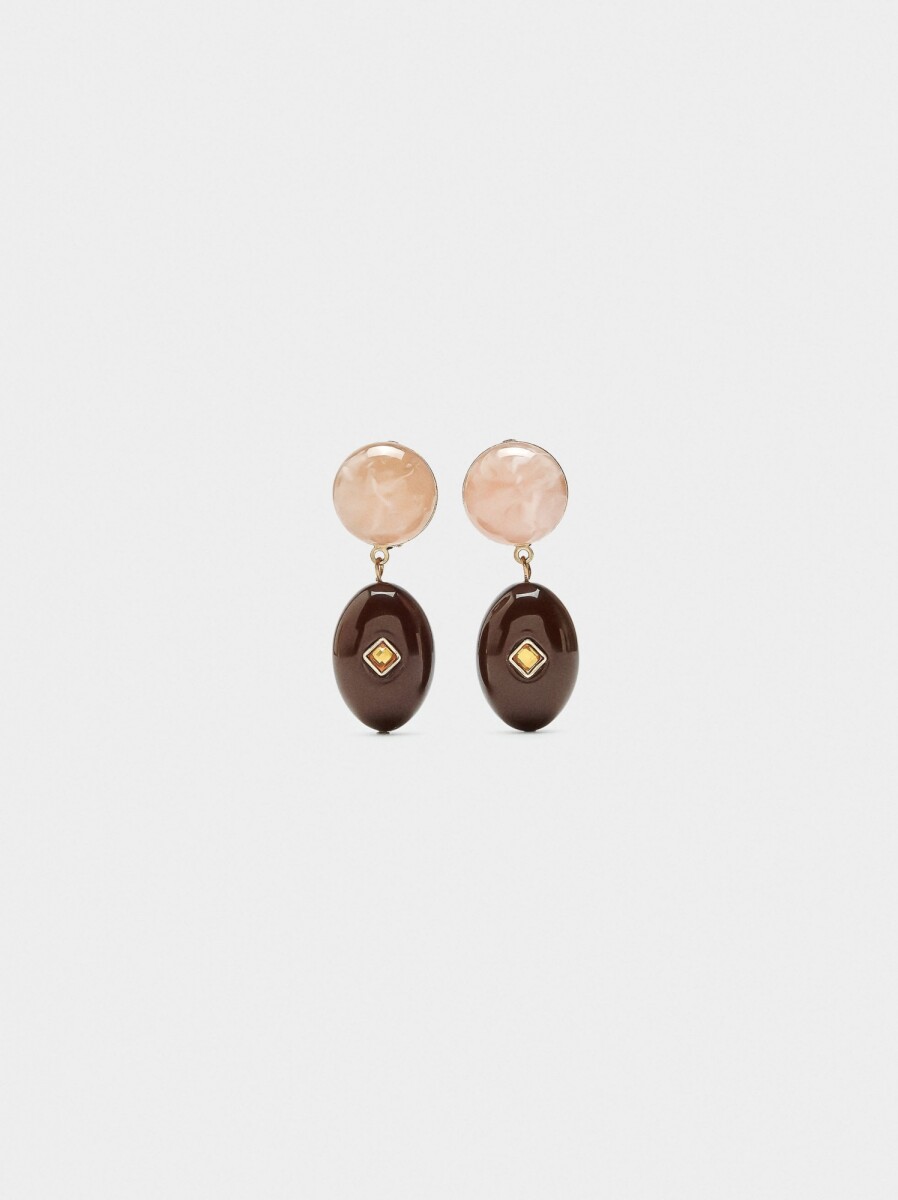 Pendientes Largos De Resina - multicolor 