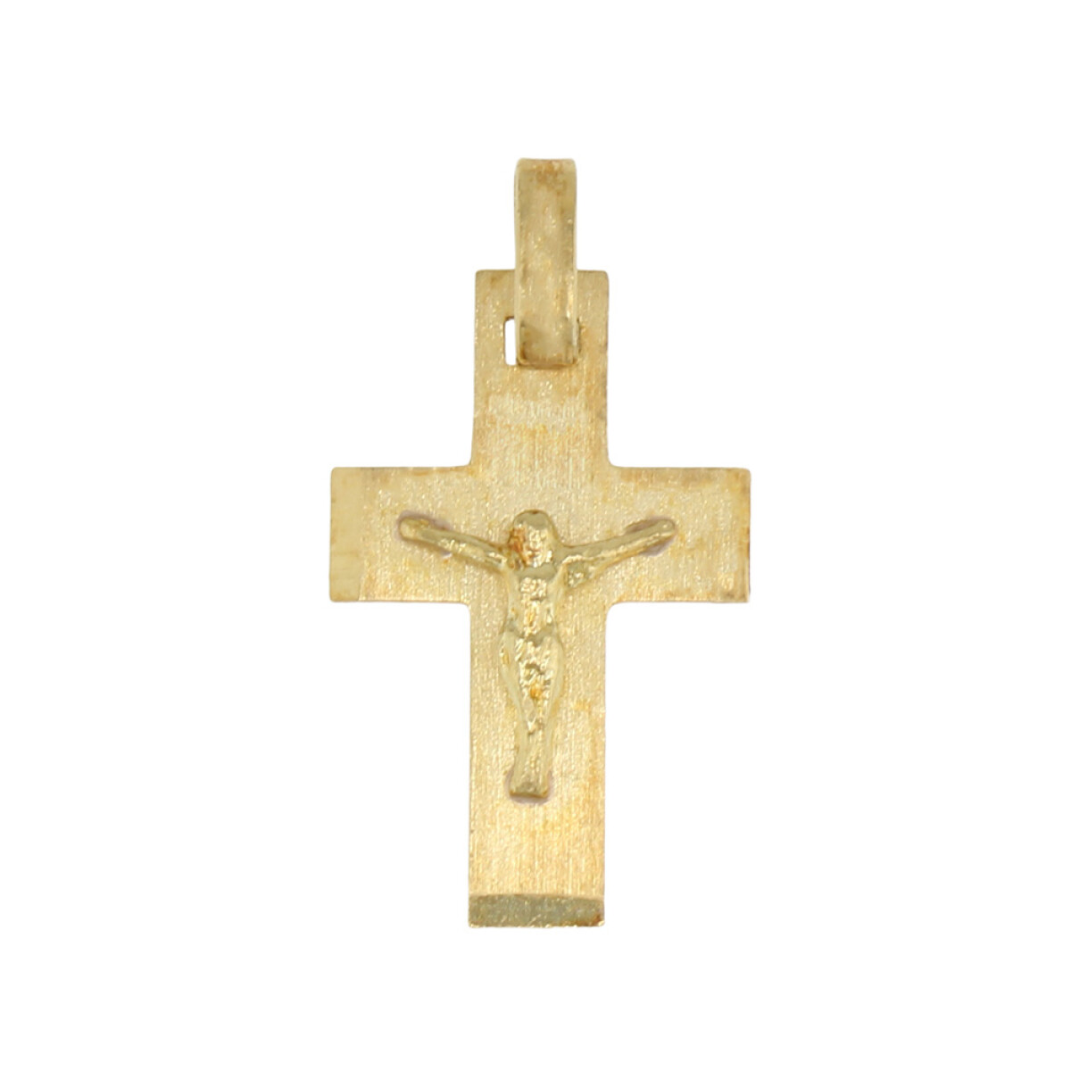 Cruz Biselada con Cristo de oro amarillo 18k 