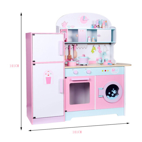 Cocina De Madera Completa Con Heladera Lavarropa Acc Jug007019