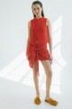FALDA LAZO KNIT Rojo