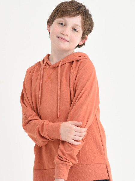 Hoodie deportivo estampado Terracota