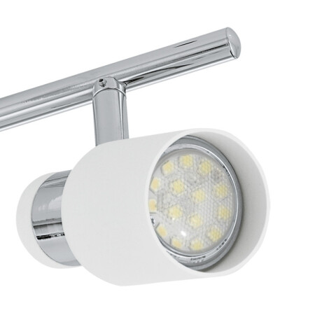 Spot varal blanco/cromo 3XGU10 INCL 5W DAVIDA EG2064