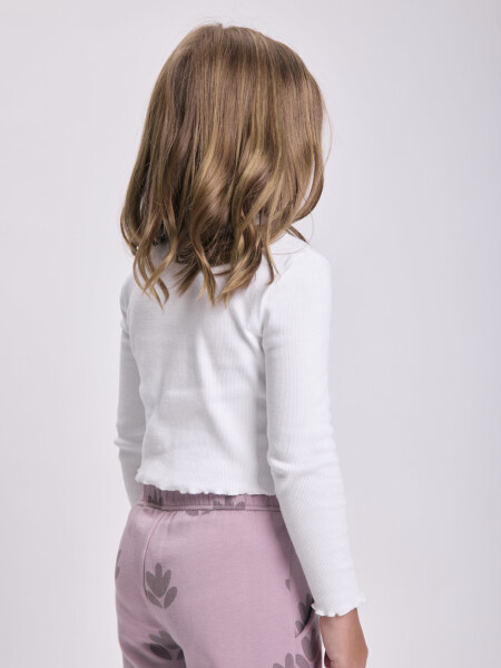 Pantalón ancho estampado Flores Violeta
