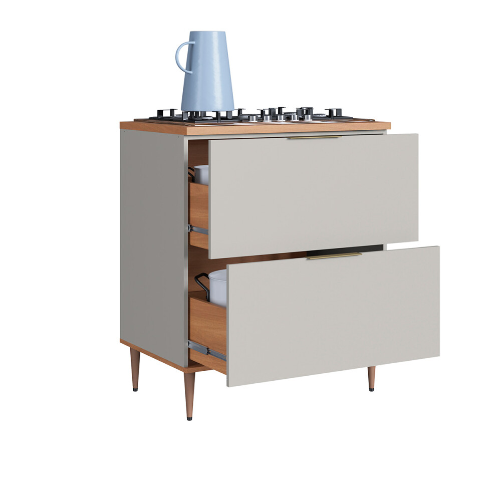 Módulo bajo ALICE 0,80 m 2 cajones, color Arenas Módulo Bajo Alice 0,80 M 2 Cajones, Color Arenas