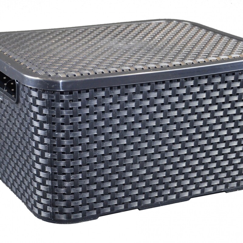 Caja ratán 15 lts NEGRO