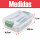 Set x3 Caja organizadora 1,6 lts TRANSPARENTE