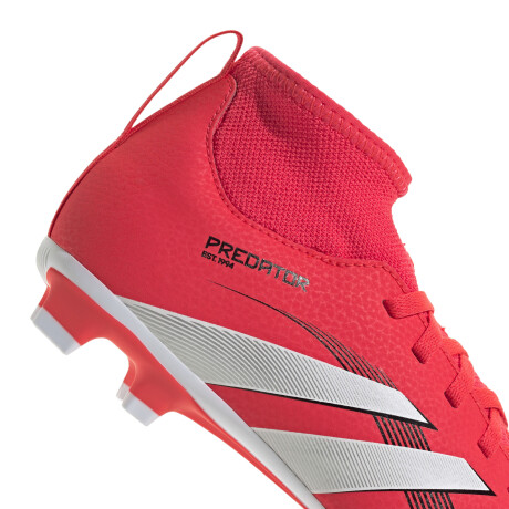 Championes de Fútbol 11 Infantiles Adidas Predator Club Sock Rojo - Blanco - Negro