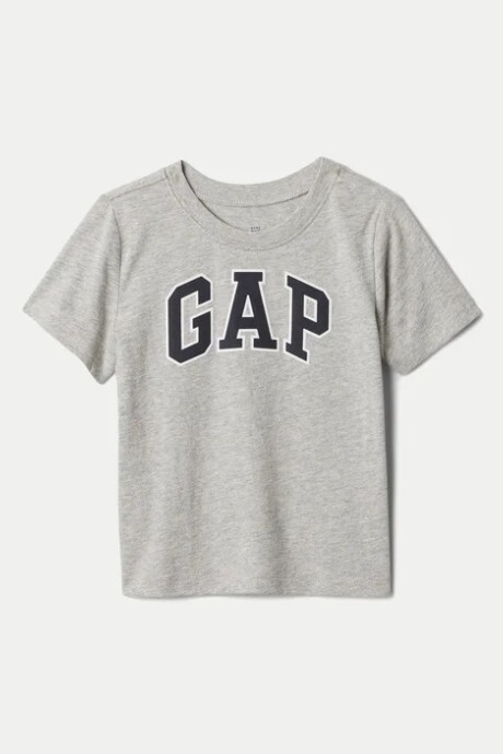 Remera Logo Gap Manga Corta Toddler Niño Light Heather Grey B08