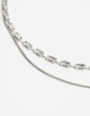 Collares Cortos Strass Collares Cortos, Statement Night - Plateado Rodio