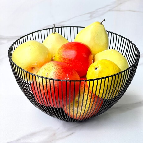 Frutero De Mesa Metálico Negro Ø 25cm x Alto 15cm Frutero De Mesa Metálico Negro Ø 25cm x Alto 15cm