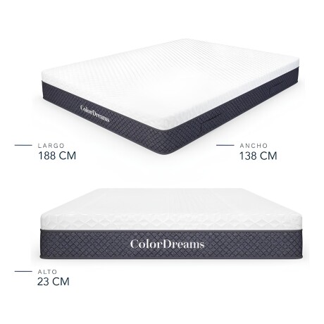 Colchón En Caja Matrimonial 2 plazas Memory Foam 138x188x23 Cm Colchón En Caja Matrimonial 2 plazas Memory Foam 138x188x23 Cm