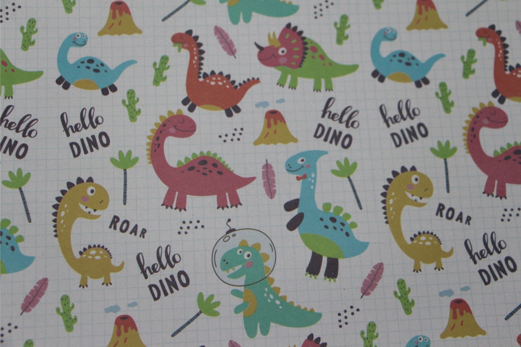 PAPEL DE REGALO 75 X 50 - HELLO DINO 