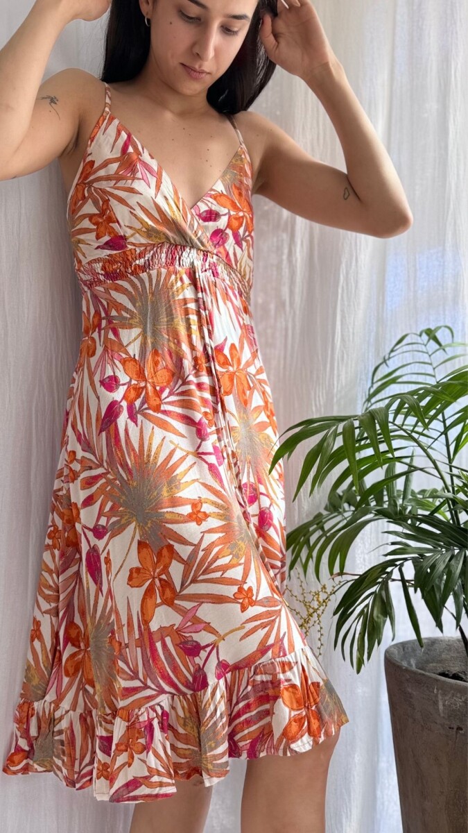 Vestido Avelia corto - Naranja 