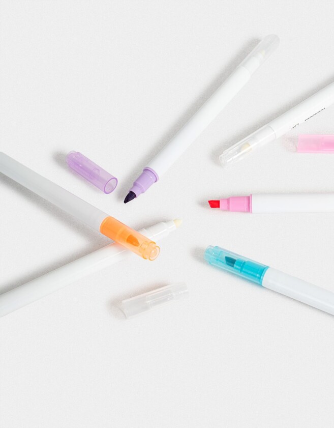 Resaltadores Set Grande Set De Resaltadores Borrables - Combinacion Multicolor