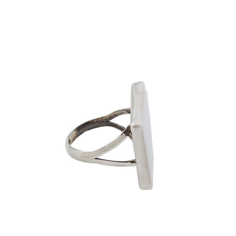 Anillo Cuadrado-Plata 925-Piedra Nacar-AN3382 conpiedra