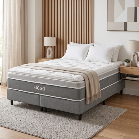 SOMMIER QUEEN PREMIUM AUSTIN - Espuma Viscoelástica y Resortes LFK Ortopédico 158 x 198 x 38 cm - 5 Años de Garantía SOMMIER QUEEN PREMIUM AUSTIN - Espuma Viscoelástica y Resortes LFK Ortopédico 158 x 198 x 38 cm - 5 Años de Garantía