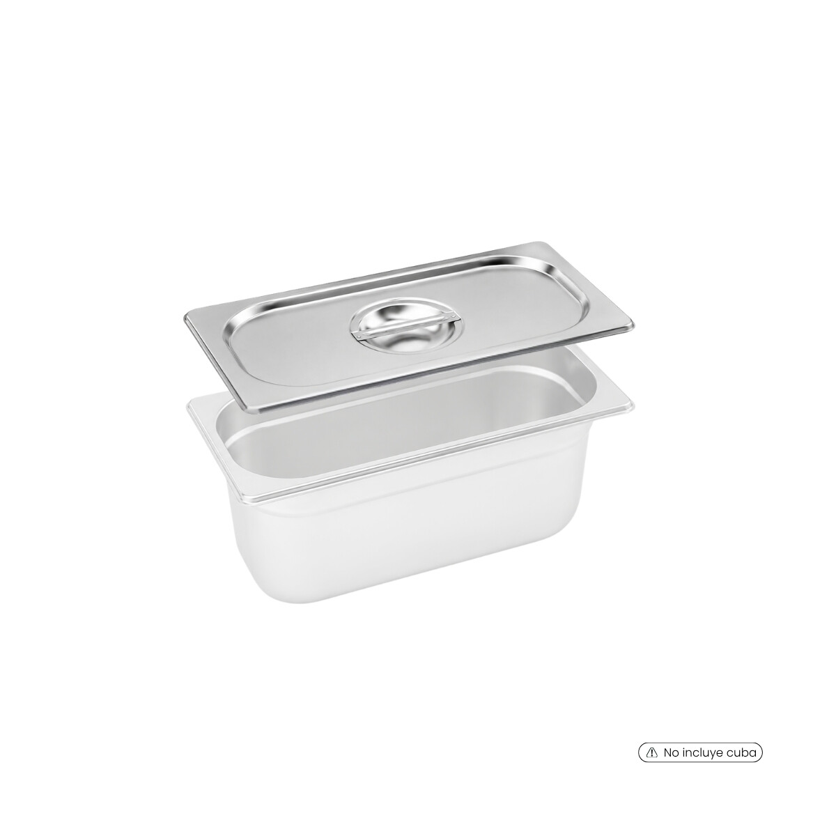 Tapa para Cuba GN 1/4 de Acero Inoxidable 