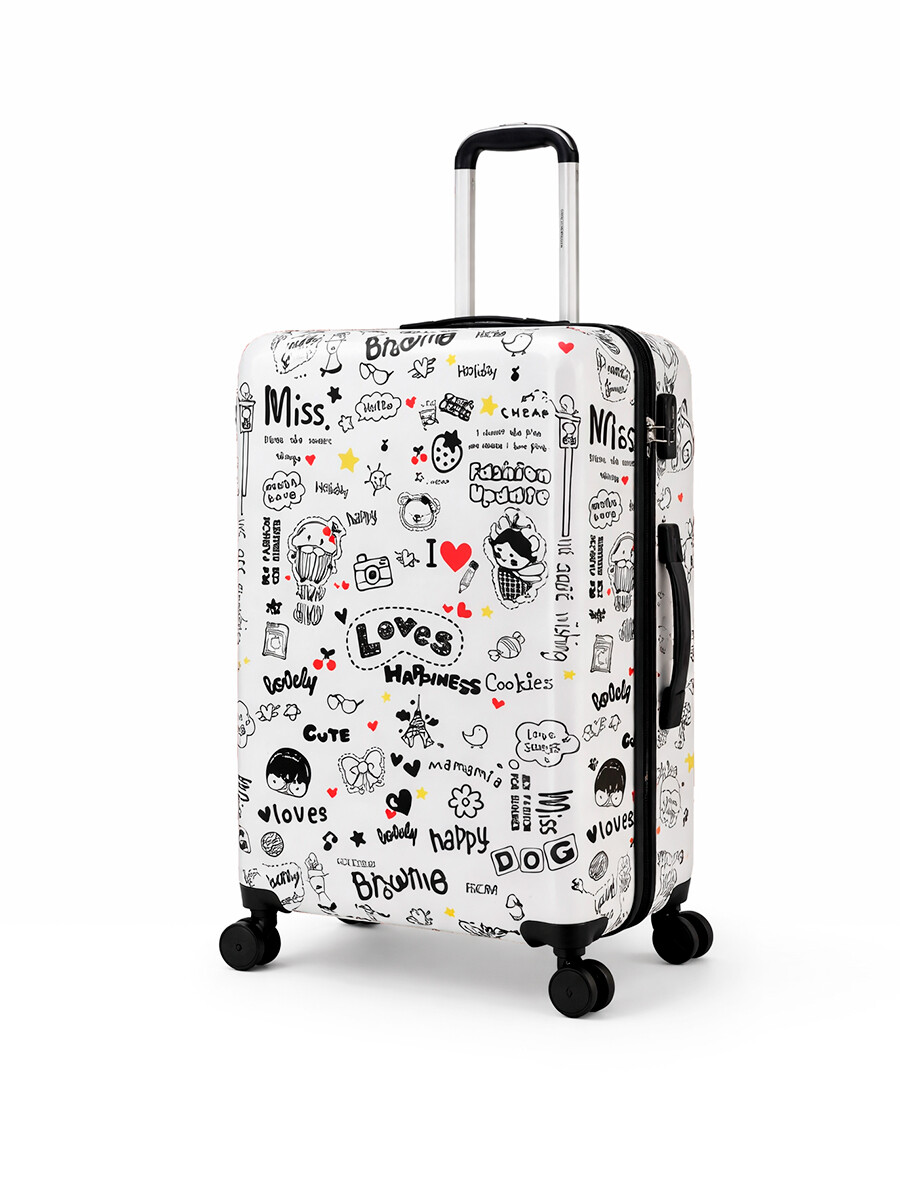 VALIJA PRINT GRAFITI - BLANCO 