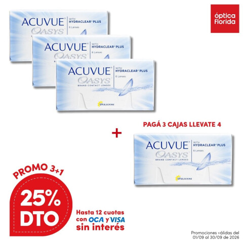 Acuvue Oasys - PROMO 4 Cajas Acuvue Oasys - Promo 4 Cajas