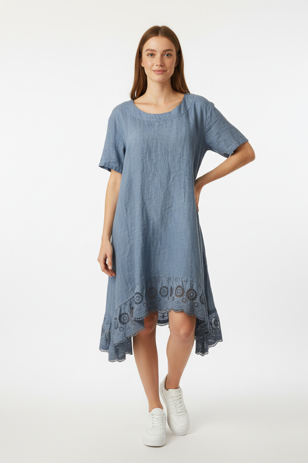 Vestido Mordin Azul Piedra